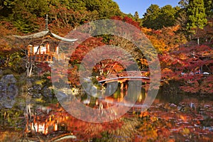 Autumn colours at Daigo-ji Temple in Kyoto, Japan photo